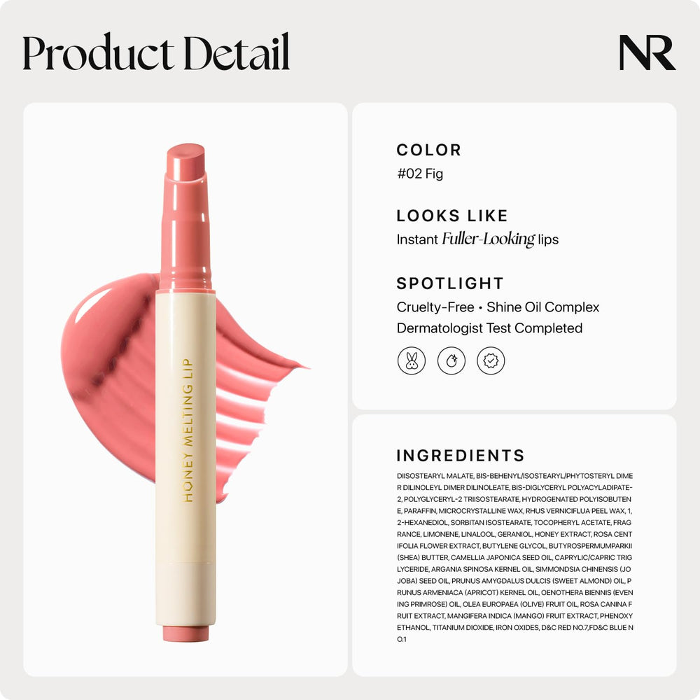 Nature Republic Labial Miel 02 FIG, tono suave para un aspecto natural.