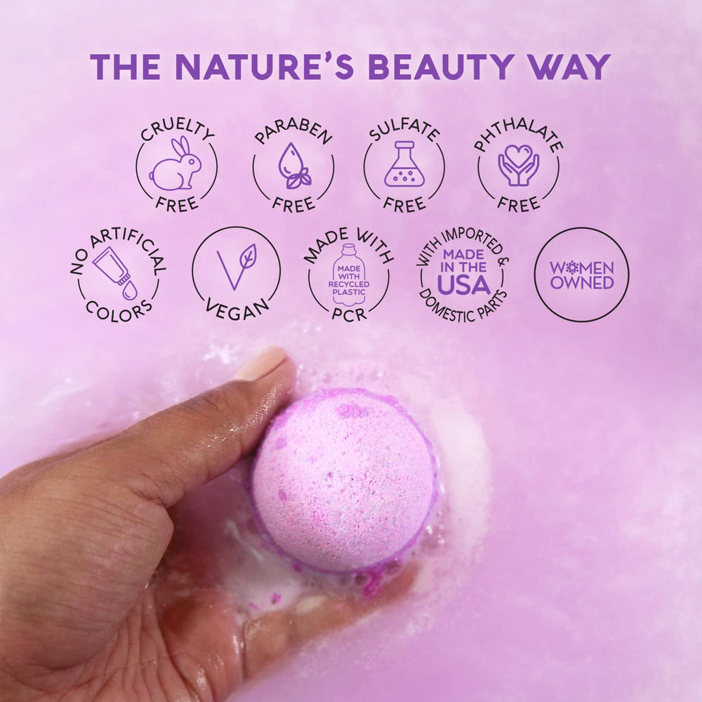Nature's Beauty vanilla-citrus-scent-bath-bomb elevates home spa moments