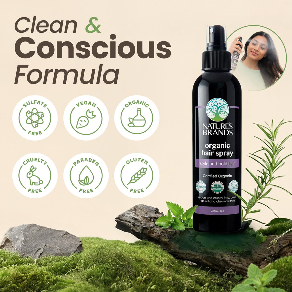Textura ligera del spray capilar orgánico de Nature's Brands