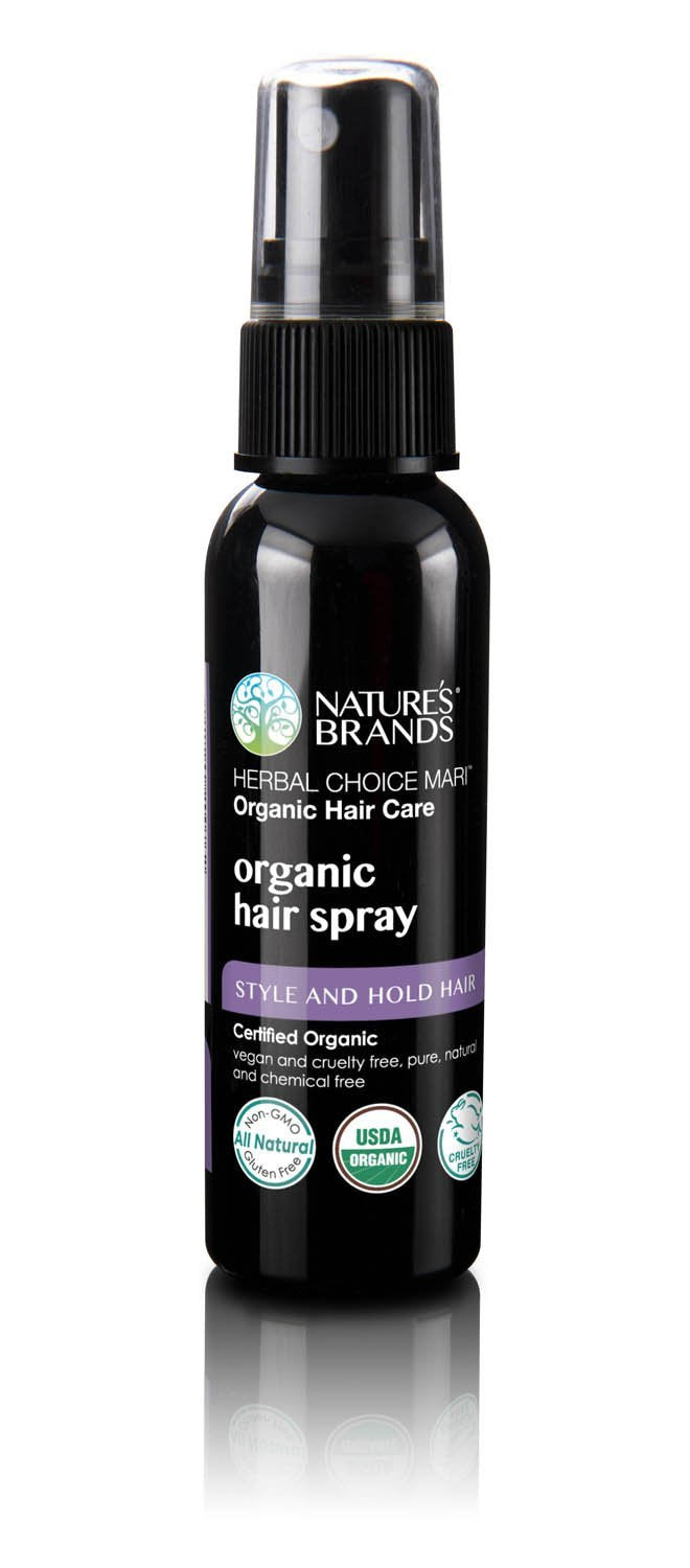 Nature's Brands spray cabello orgánico, fijación ligera para uso diario