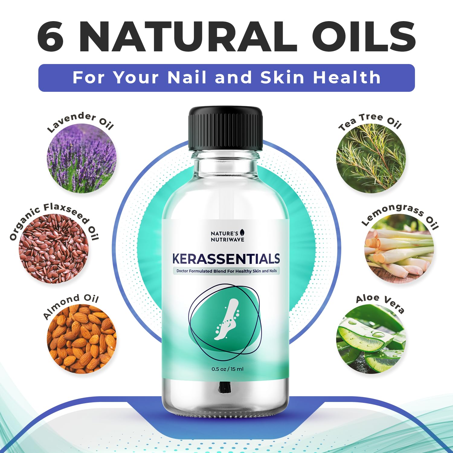 Nature’s NutriWave Kerassentials: ingredientes botánicos como lavanda y árbol de té