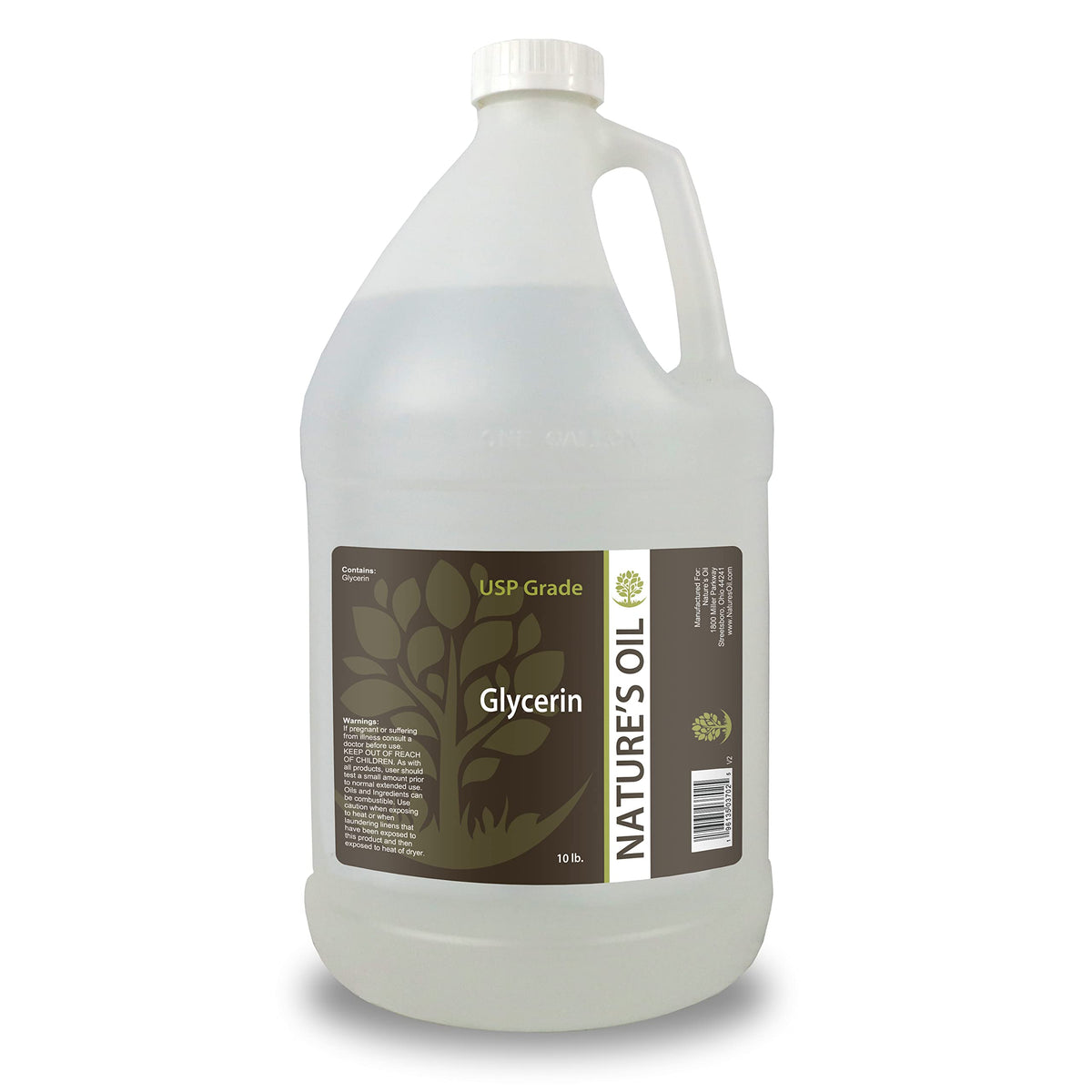 Nature's Oil USP Grade Vegetable Glycerin bottle pour shows clear consistency for DIY skincare.