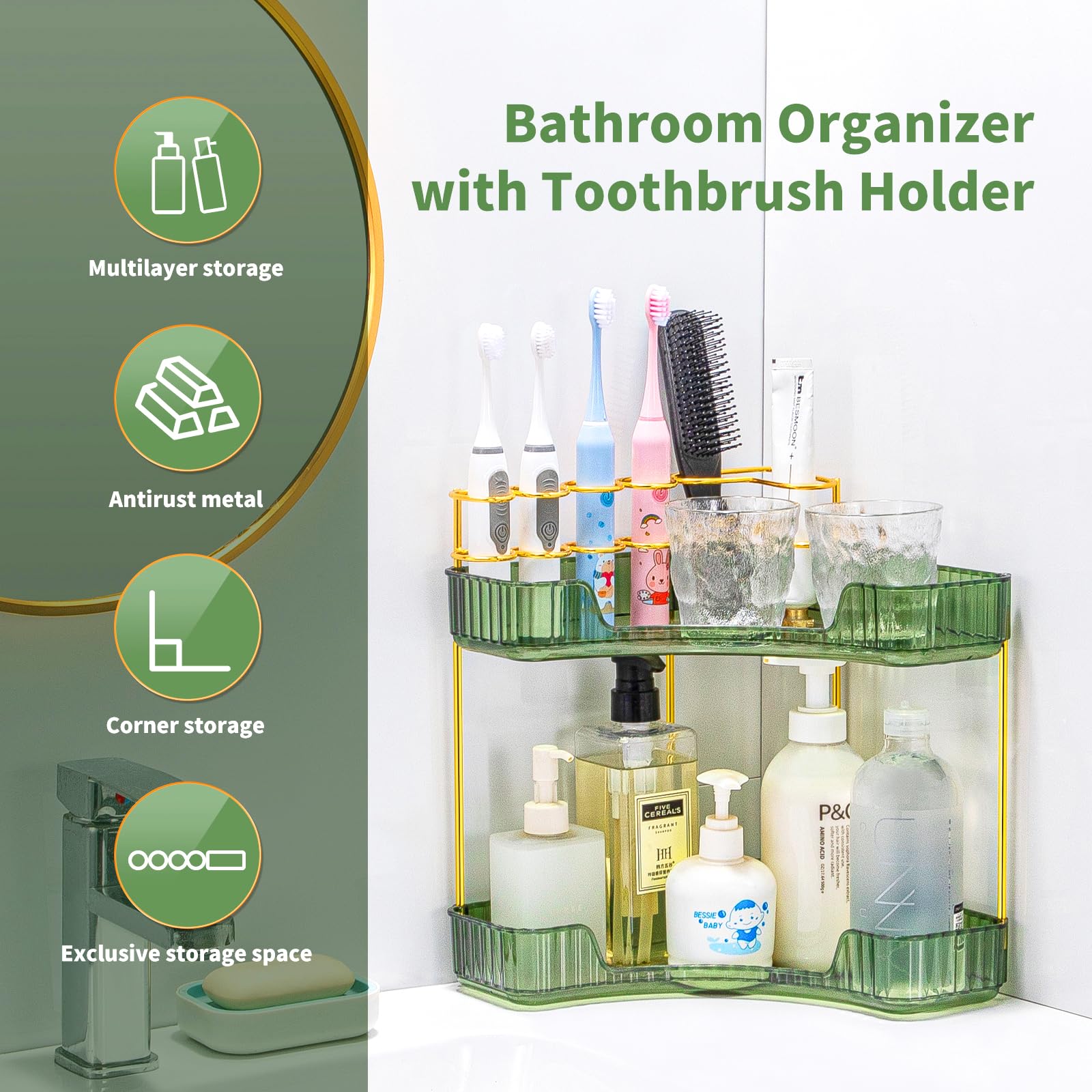 NATURE'S SOURCE assembled makeup organizer ready for vanity use.