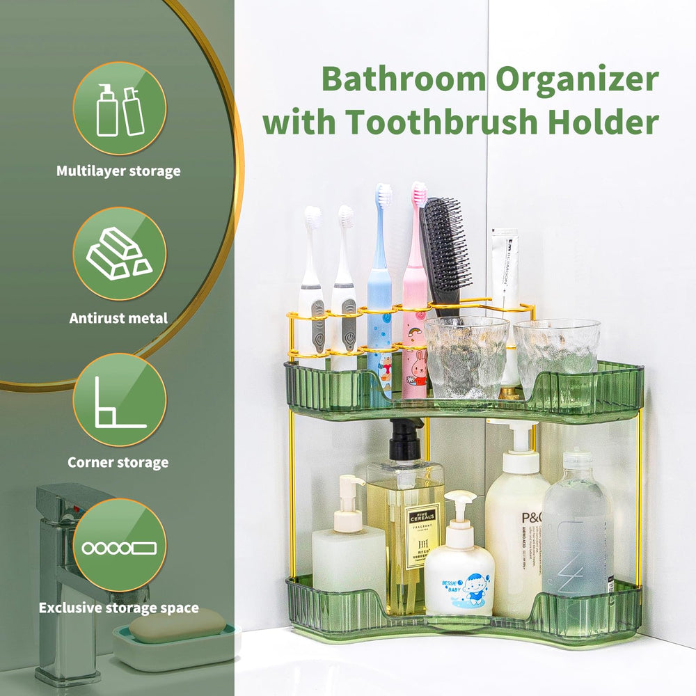 NATURE'S SOURCE assembled makeup organizer ready for vanity use.