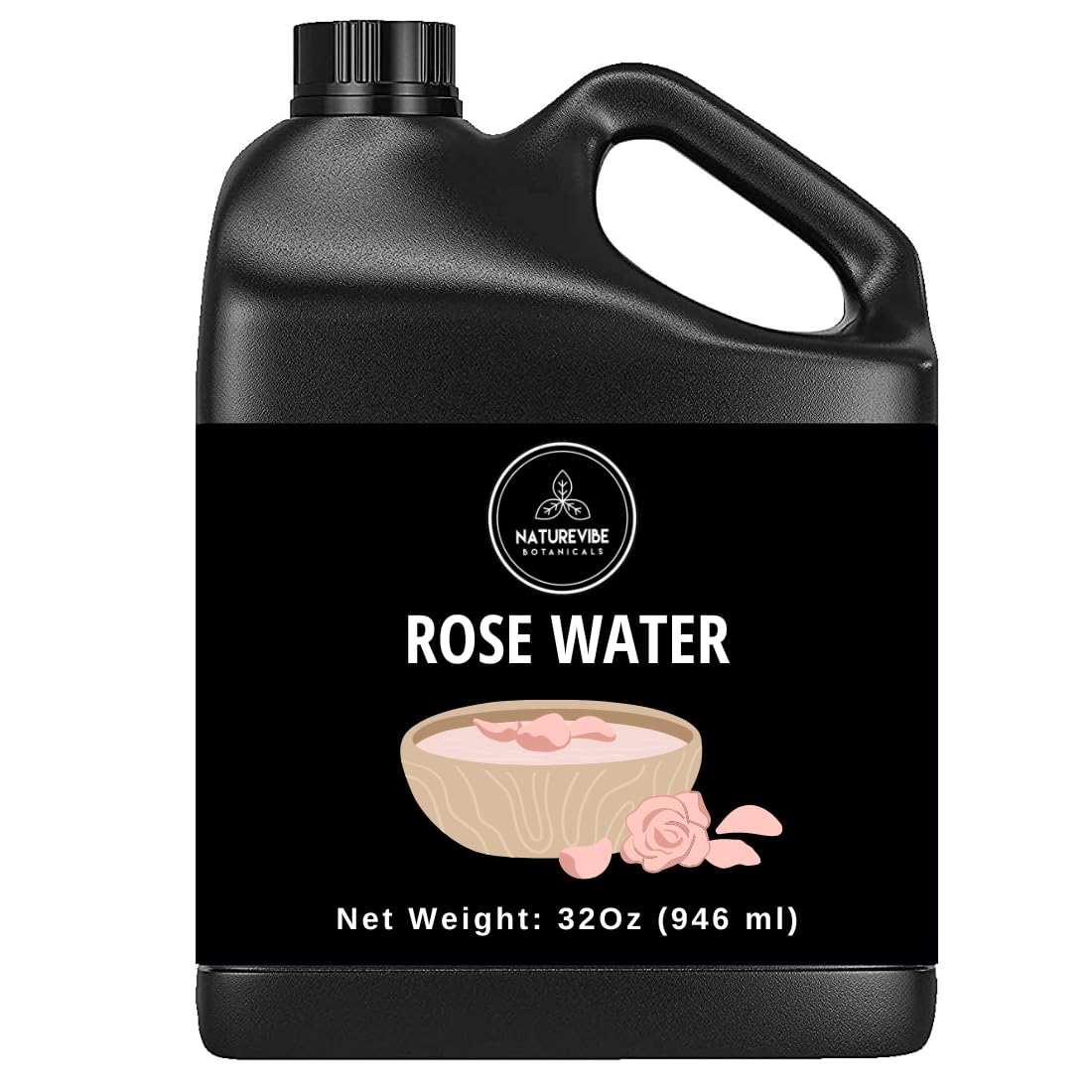 Naturevibe Botanicals 32 oz bottle shown as value-size hydration.