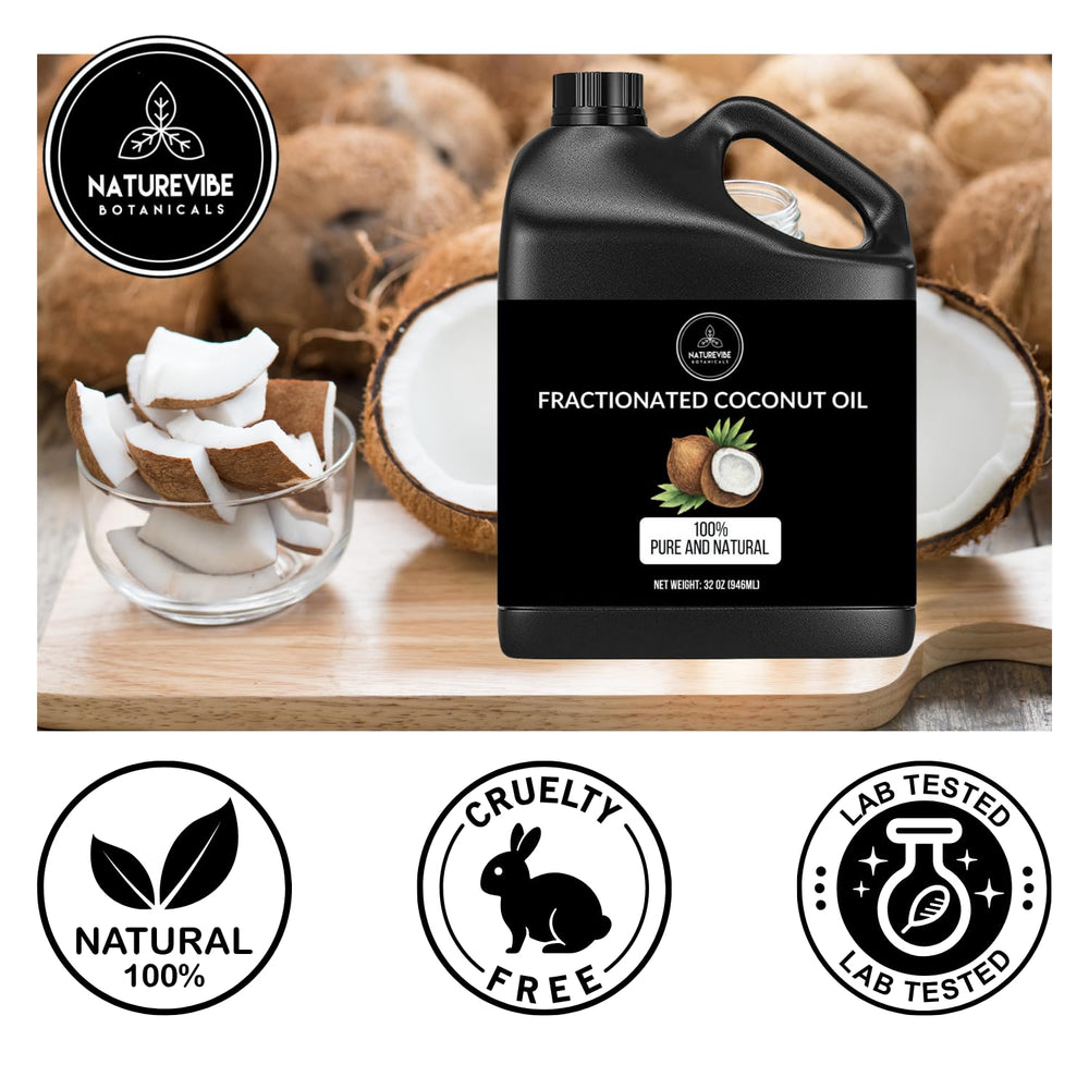 Naturevibe Botanicals Aceite de Coco Fraccionado cabello saludable y sedoso al usar