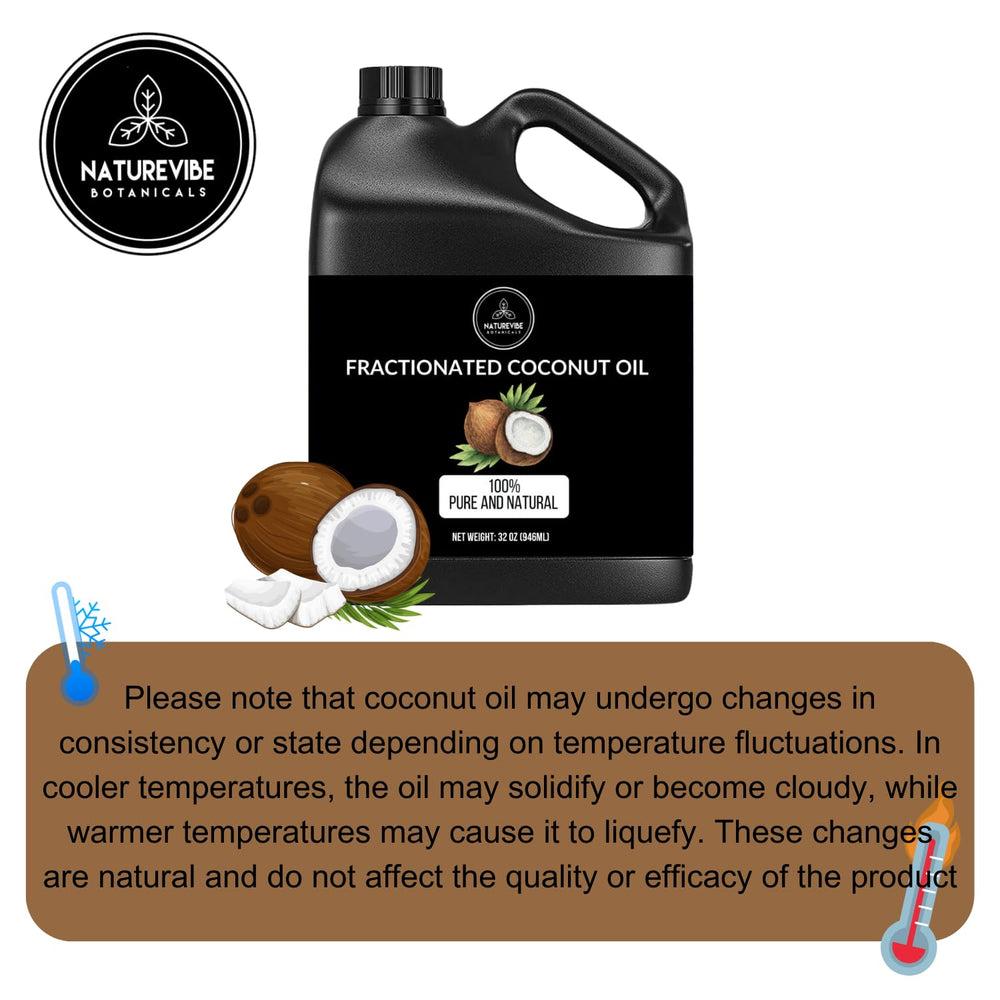 Naturevibe Botanicals Aceite de Coco Fraccionado piel suave y brillo natural