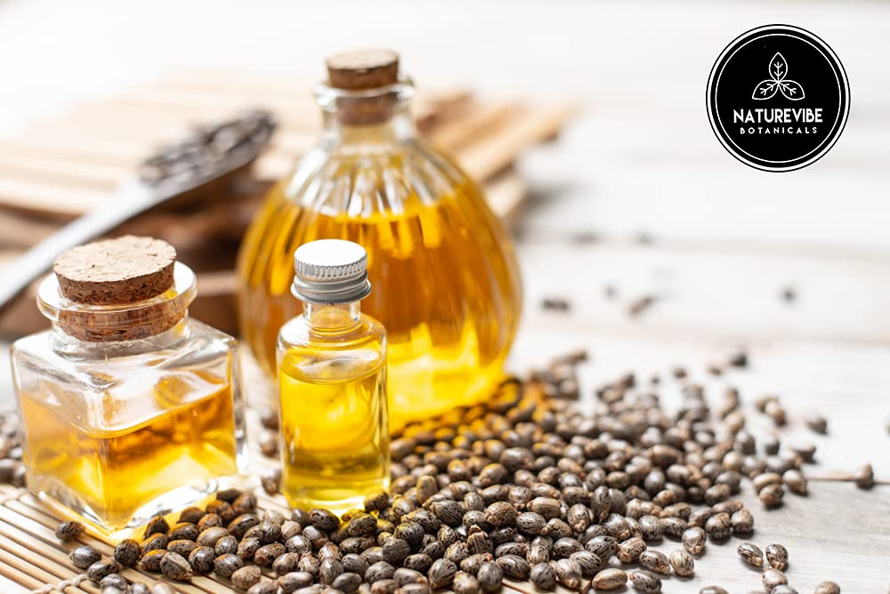 Naturevibe Botanicals Aceite de ricino, cabello brilla y suave tras la aplicación.