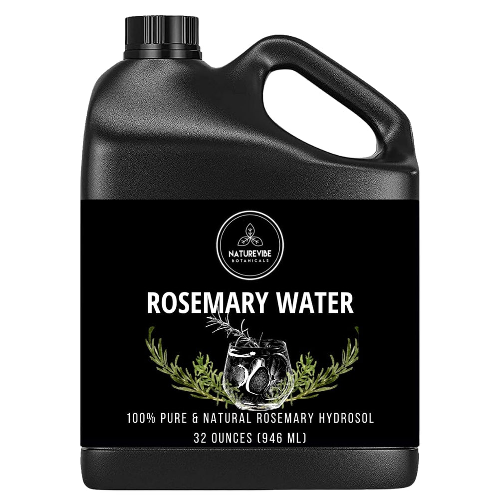 Naturevibe Botanicals Agua de Romero, botella hermética para uso diario en piel y cabello.