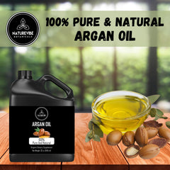 Naturevibe Botanicals Argan Oil bottle pour shows easy, mess-free application for DIY blends