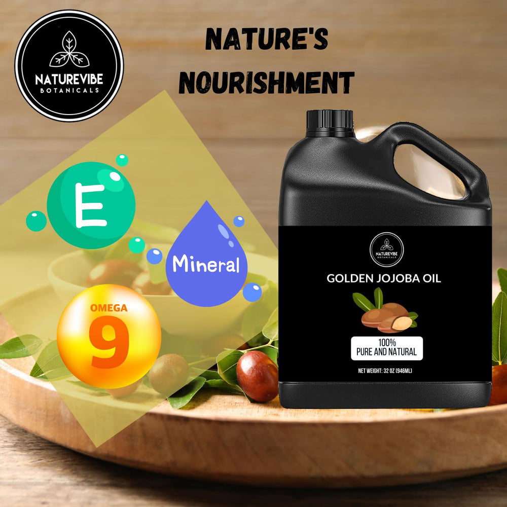 Naturevibe Botanicals Golden Jojoba Oil dropper delivering precise hydration for daily use.