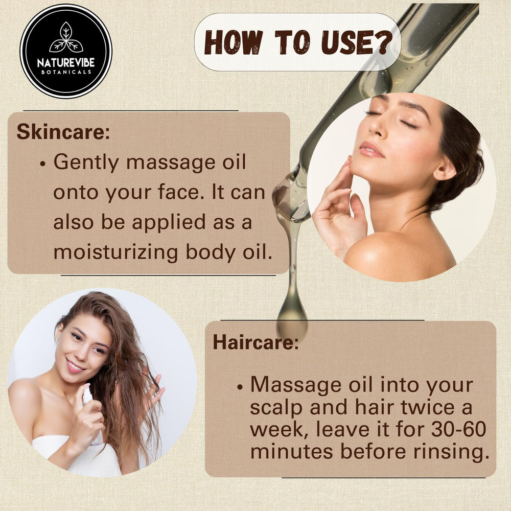 Naturevibe Botanicals oil for eyebrows and lashes for daily grooming.