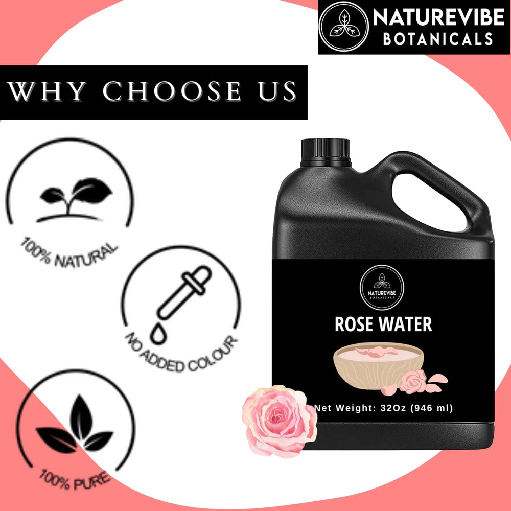 Naturevibe Botanicals rose water hair spray for light hydration.