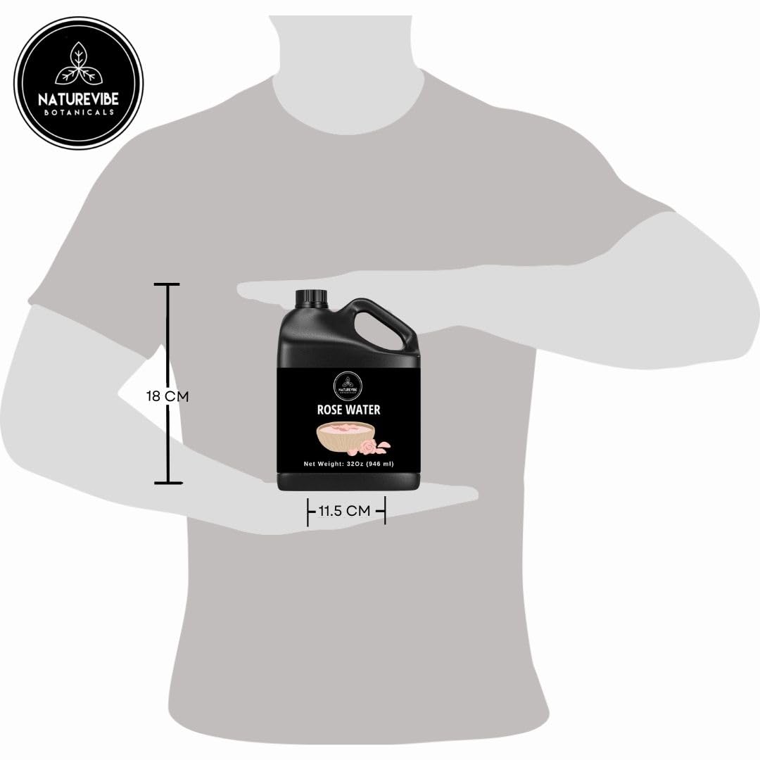 Naturevibe Botanicals rose water for sensitive skin with calming properties.