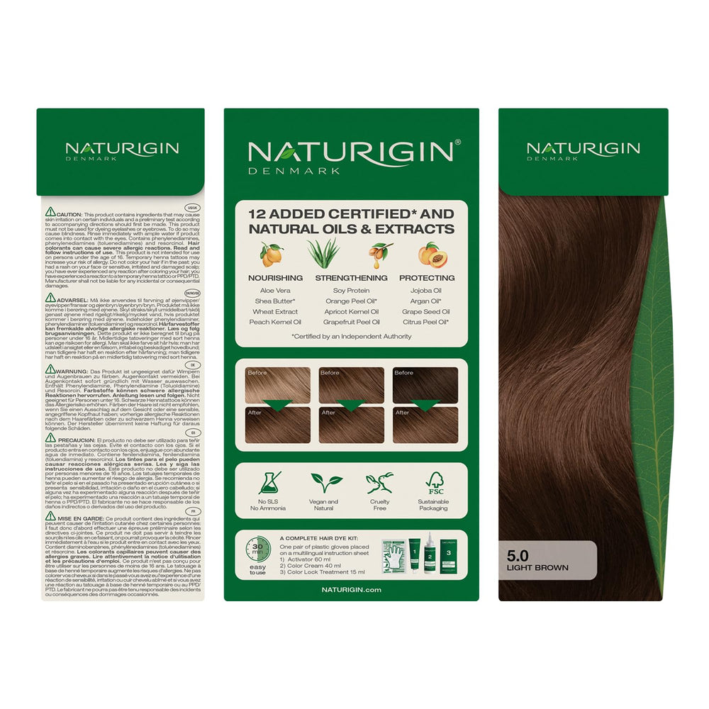 Naturigin gray coverage demo highlighting 100% gray coverage