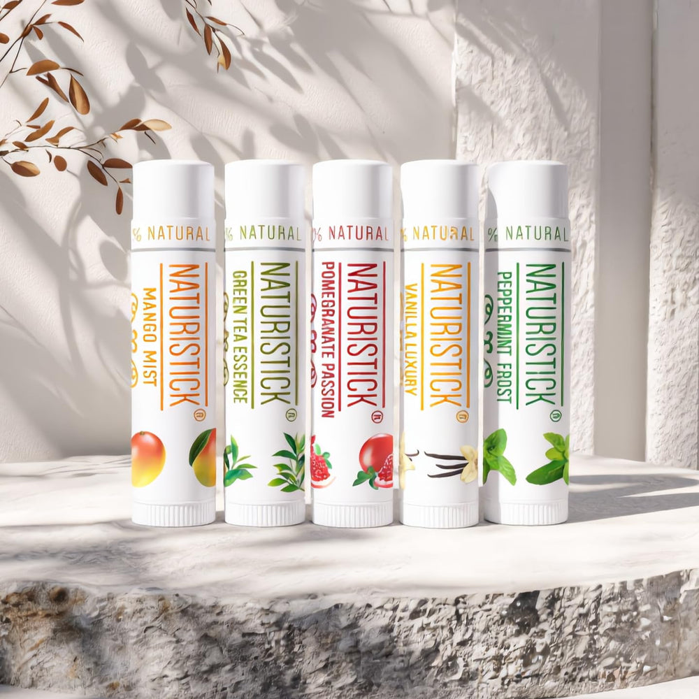 Naturistick pomegranate lip balm offers berry fragrance and protection