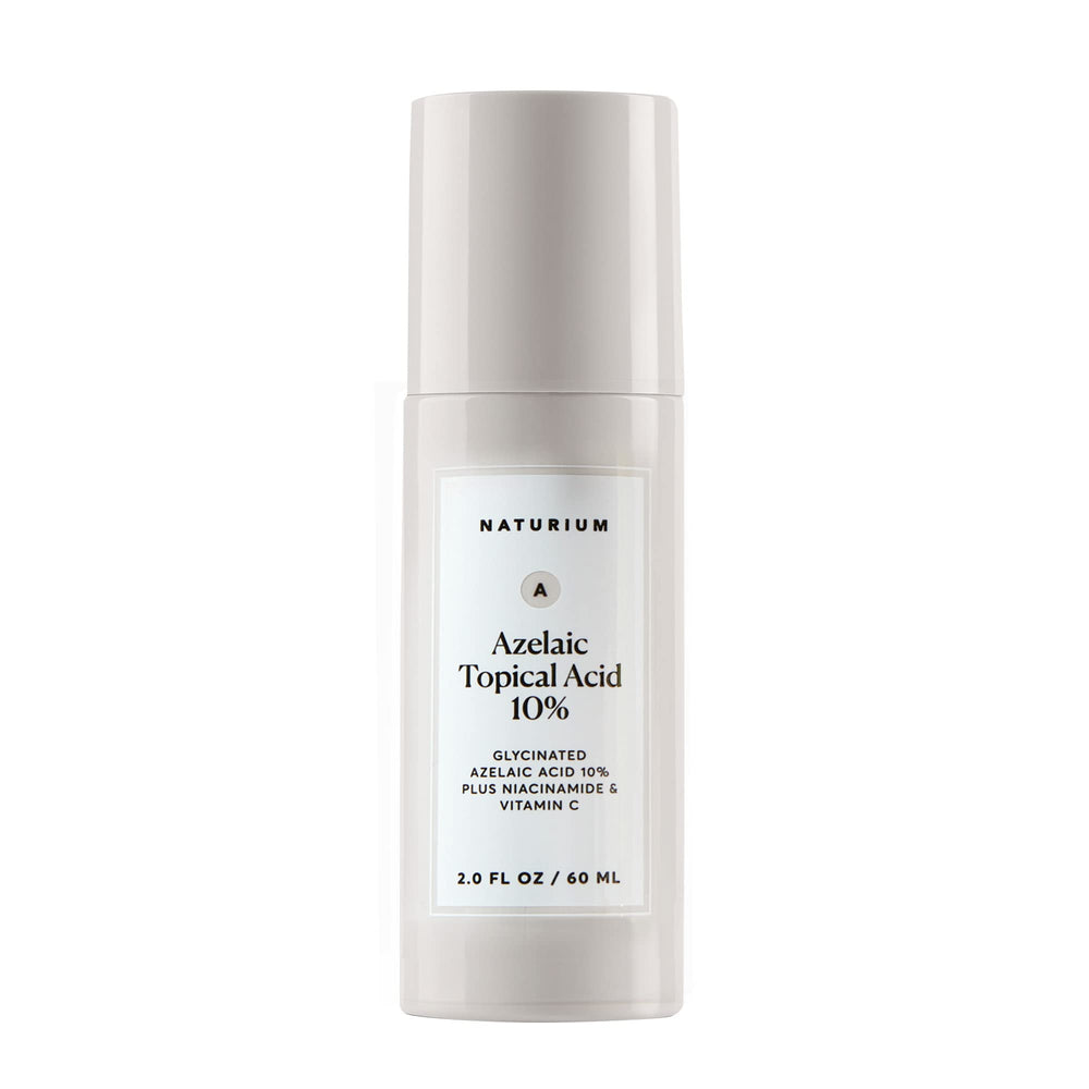 Naturium Azelaic Topical Acid 10% bottle shows premium packaging for at-home skincare