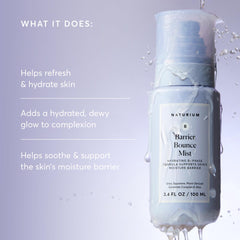 Naturium Barrier Bounce Mist, aplicación rápida para preparar la piel antes del maquillaje