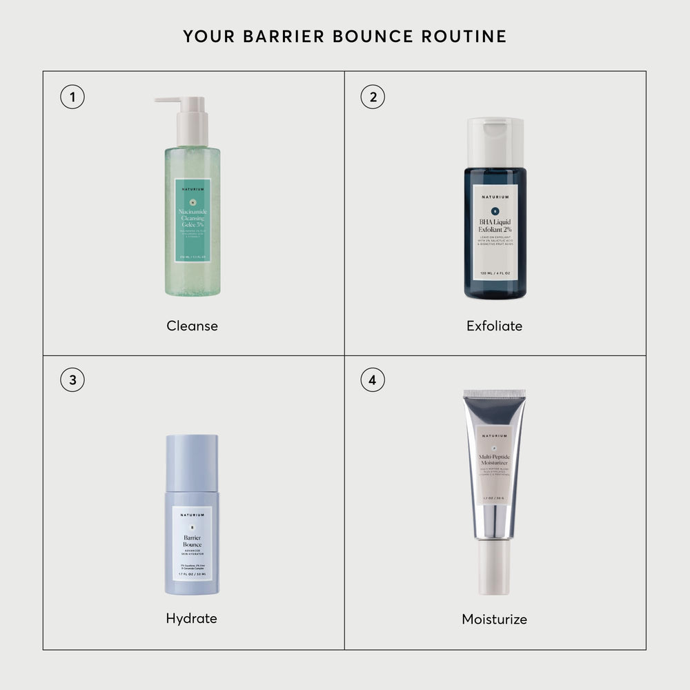 Naturium Barrier Bounce Serum rostro-cuello-escote, hidrata la piel de cara, cuello y escote.