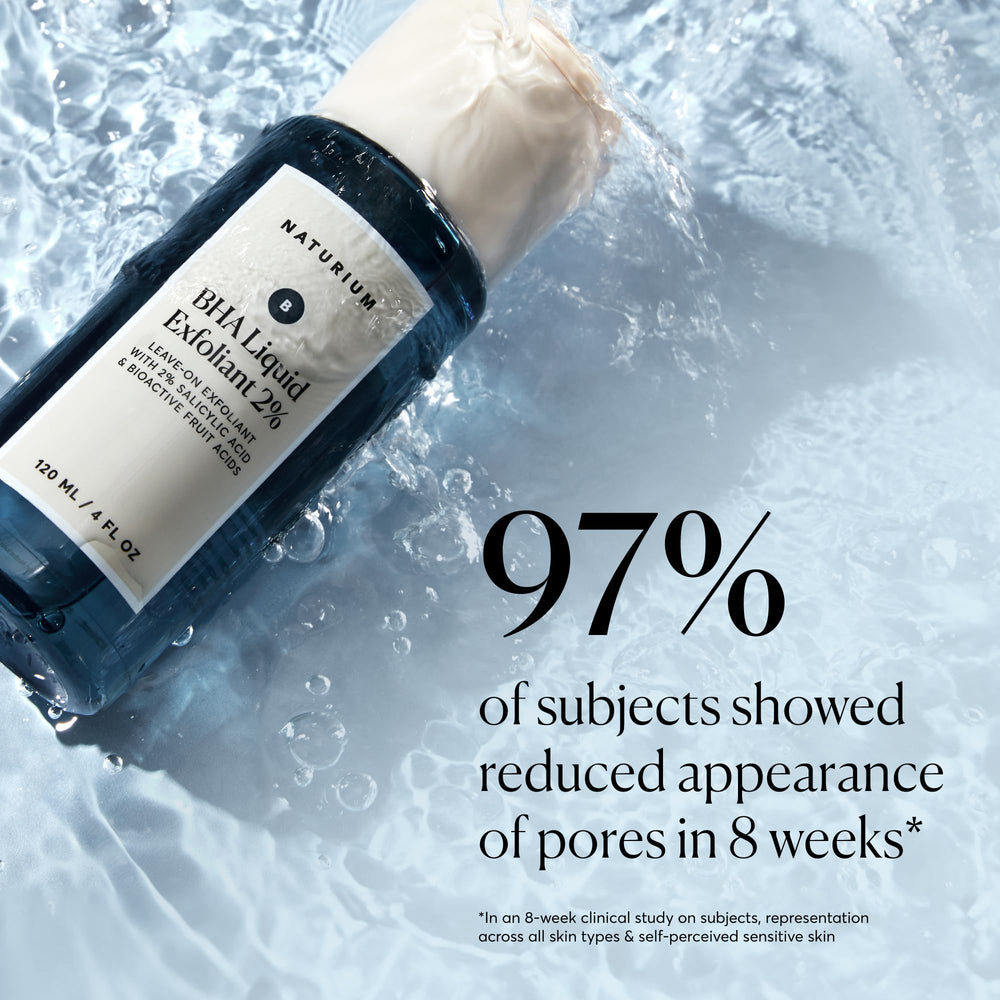 Naturium BHA Liquid Exfoliant after-use skin glow suggests subtle radiance.