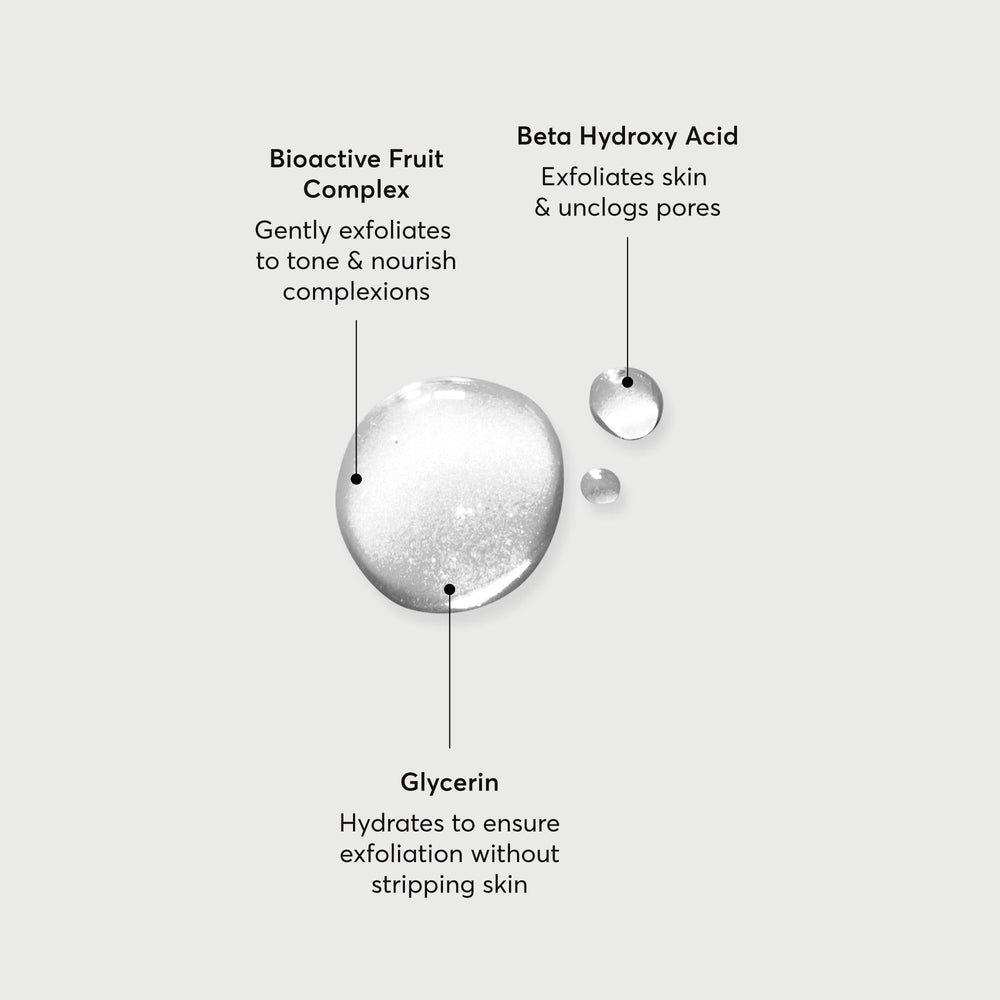 Naturium BHA Liquid Exfoliant liquid texture shows smooth, quick absorption on skin.