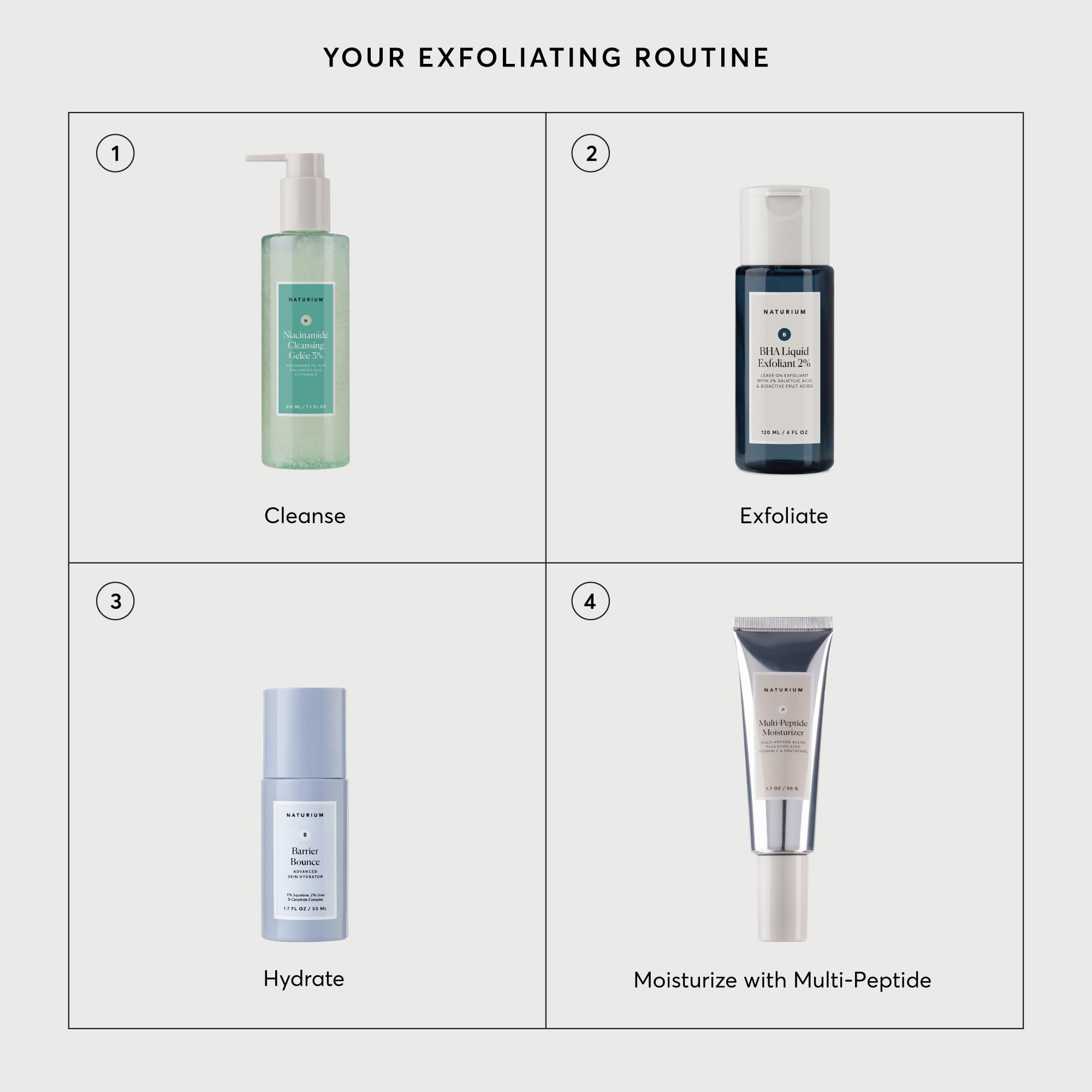 Naturium BHA Liquid Exfoliant unboxing scene conveys premium skincare experience.