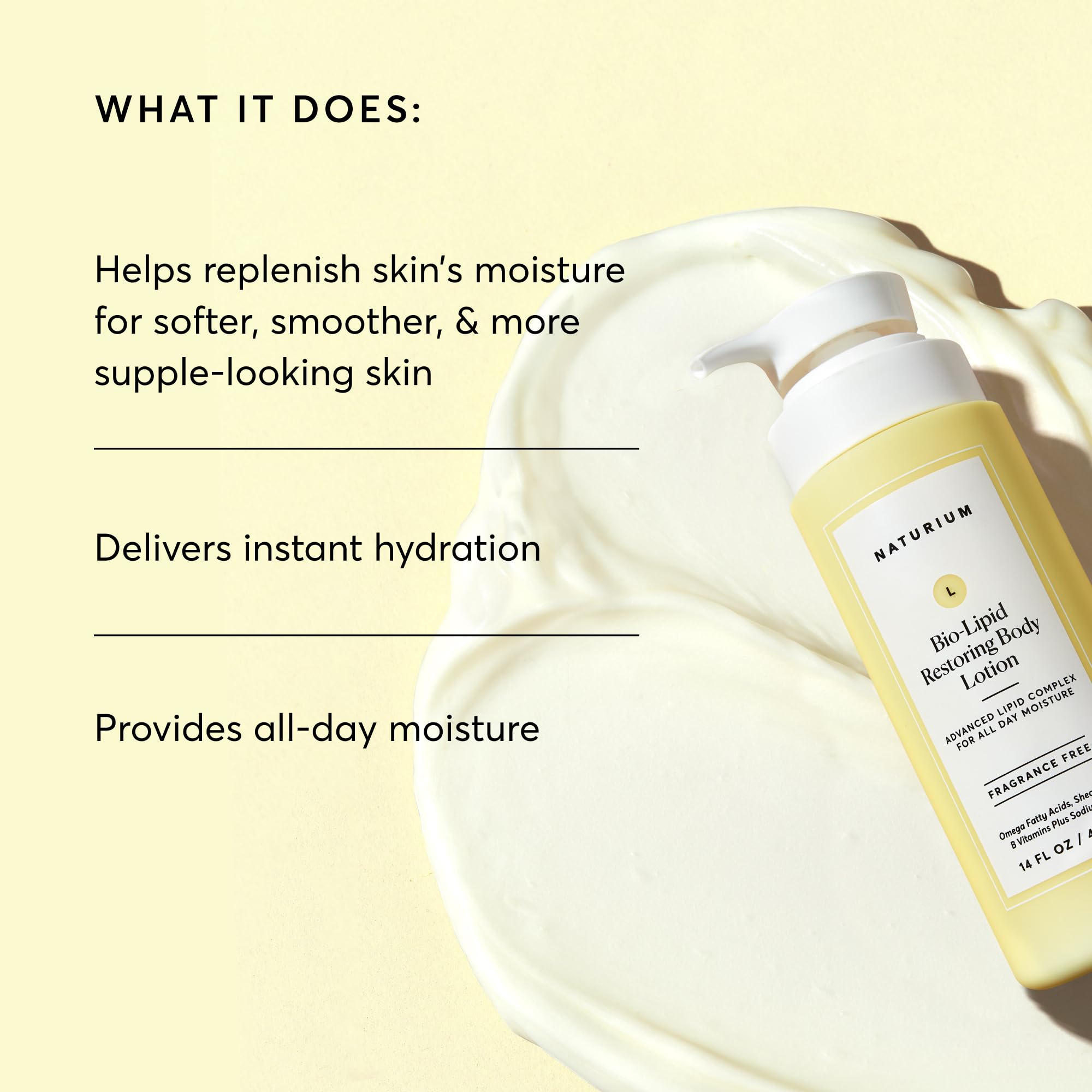 Naturium Bio-Lipid Loción Restauradora con manteca de karité, nutrición profunda.