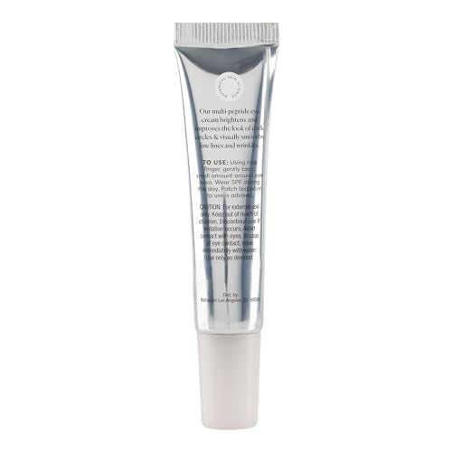 Naturium crema ojos multi peptidos, textura cremosa, sensación suave al aplicar.