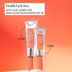 Creamy swirl texture of Naturium Dew-Glow Moisturizer SPF50 with glow