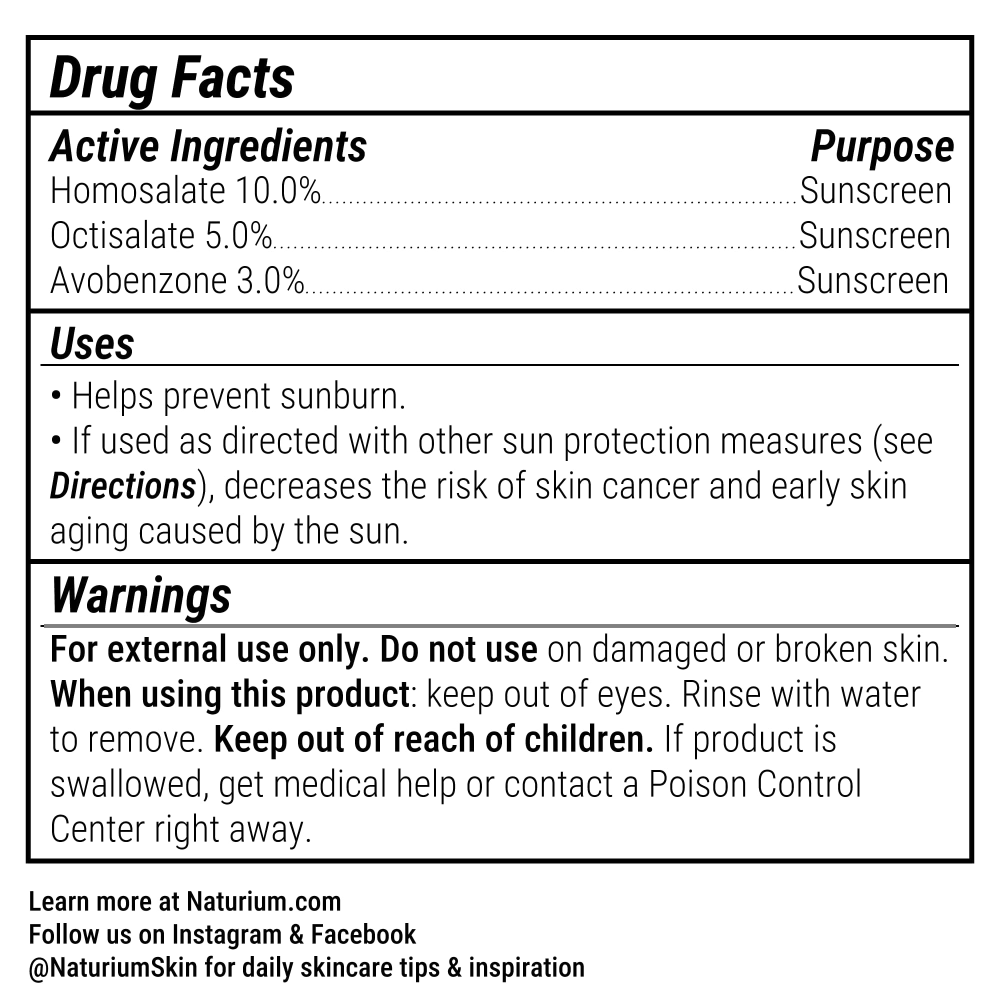 Key ingredients of Naturium Dew-Glow Moisturizer SPF50: Niacinamide and vitamin C