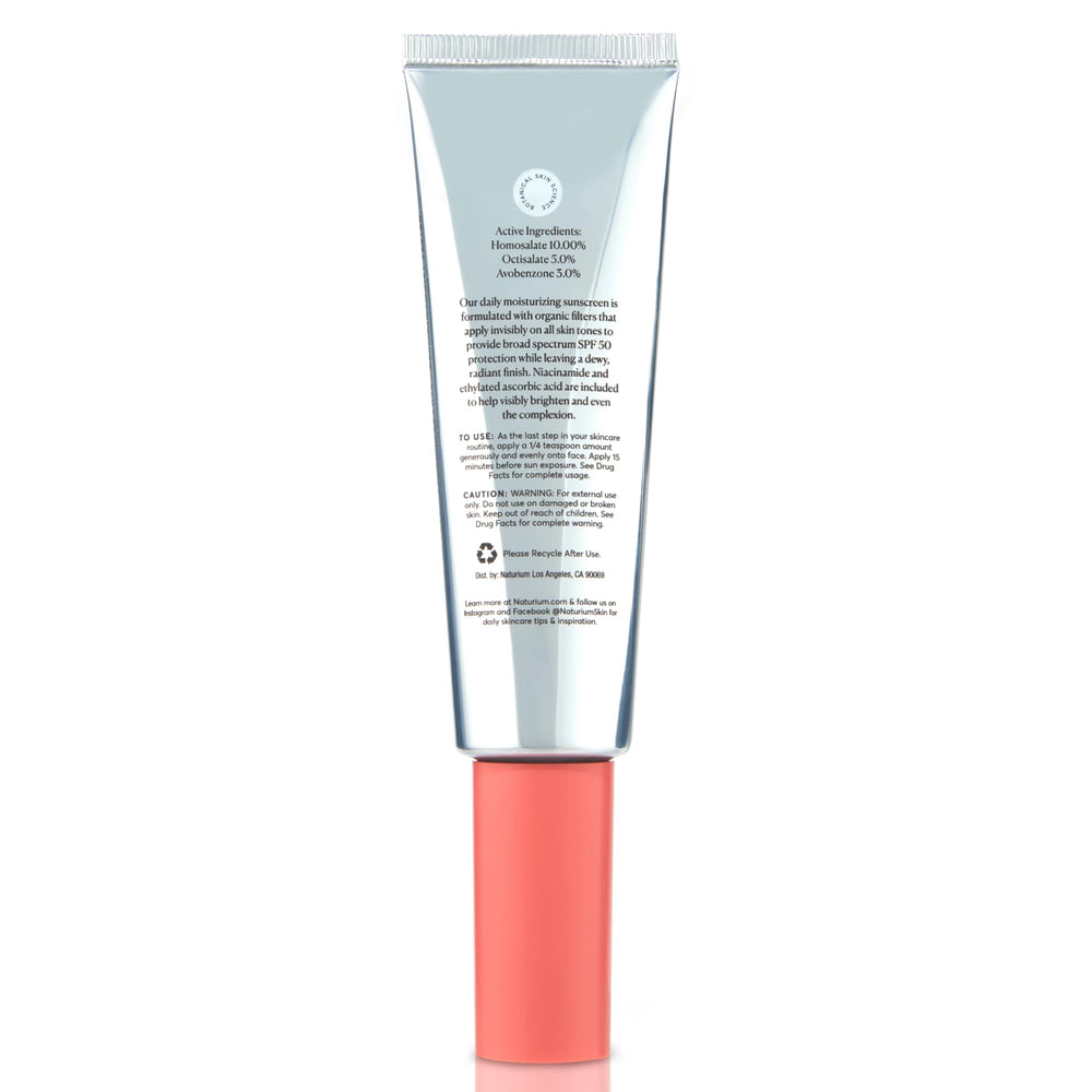 Compact Naturium Dew-Glow Moisturizer SPF50 packaging for travel