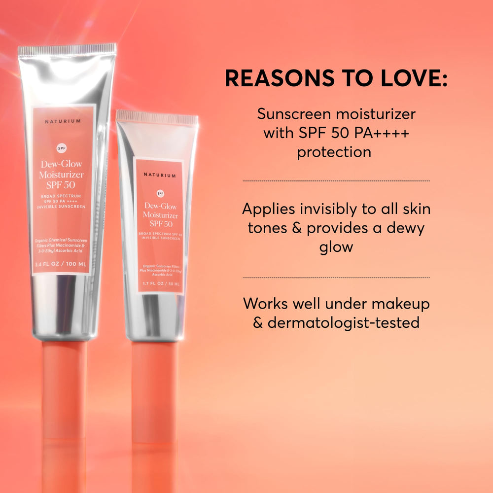 Naturium Dew-Glow applied as the last step in a morning skincare routine