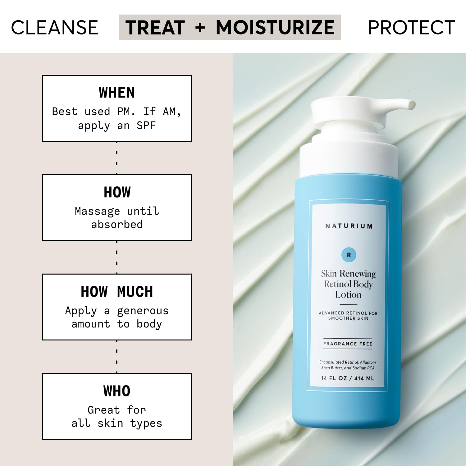 Naturium encapsulated retinol complex close-up suggesting gentle renewal for all skin types.