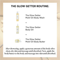 Naturium Glow Getter Body Oil ingredients blend: olive, jojoba, rosehip, sea buckthorn