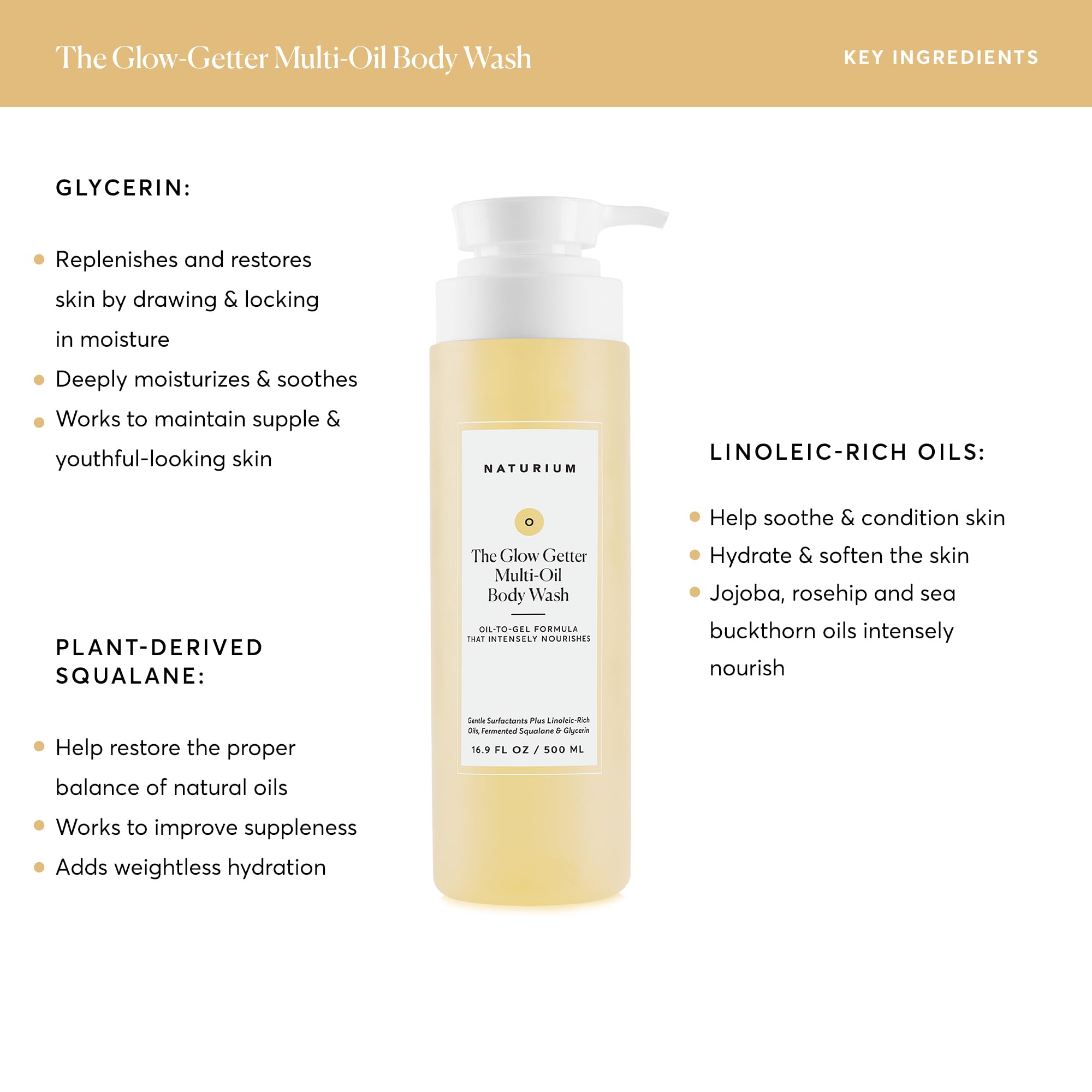 Naturium Glow Getter: espuma-limpieza-suave, ofrece limpieza sin resecar.