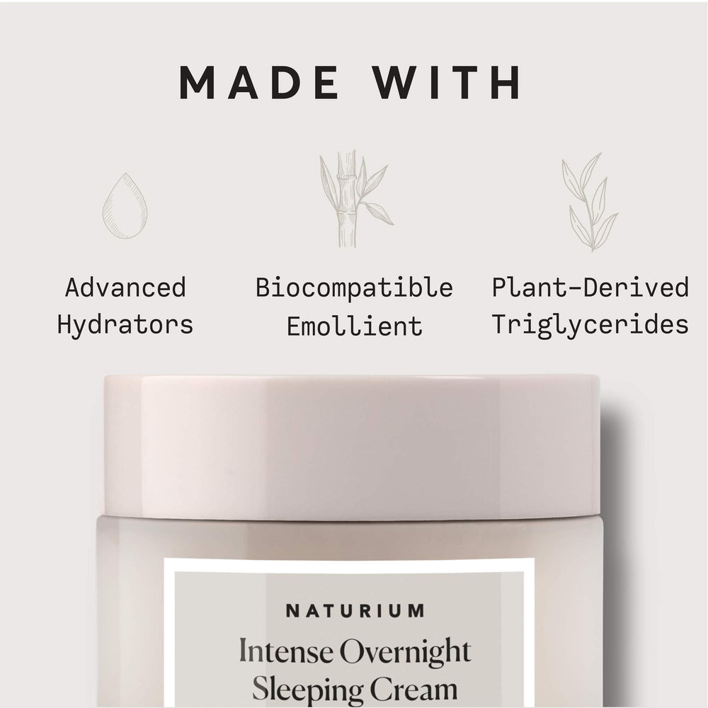 Naturium Intense Overnight Cream hydration glow captures dewy morning complexion