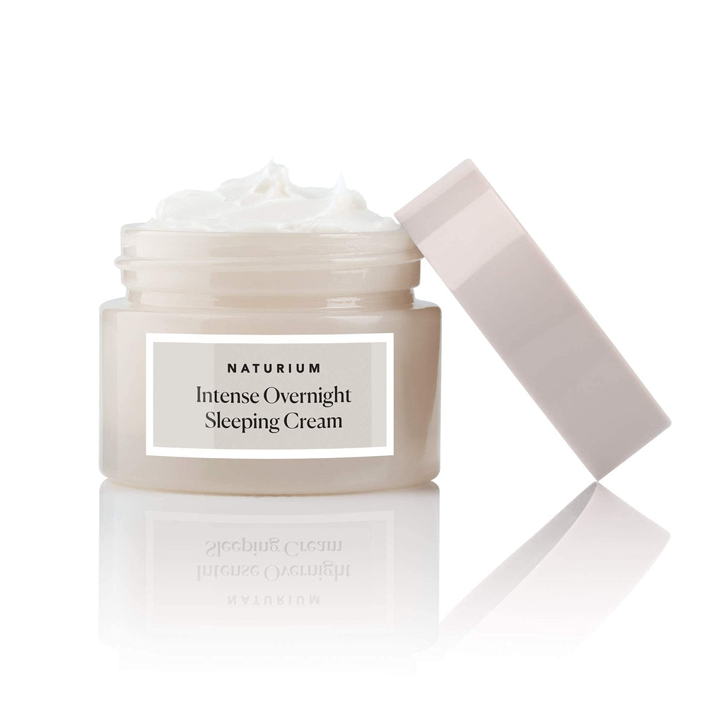 Naturium Intense Overnight Cream night routine shot suggests restful time for hydration