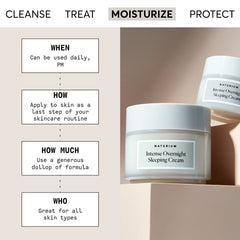 Naturium Intense Overnight Cream texture spread shows creamy coverage for radiant morning skin