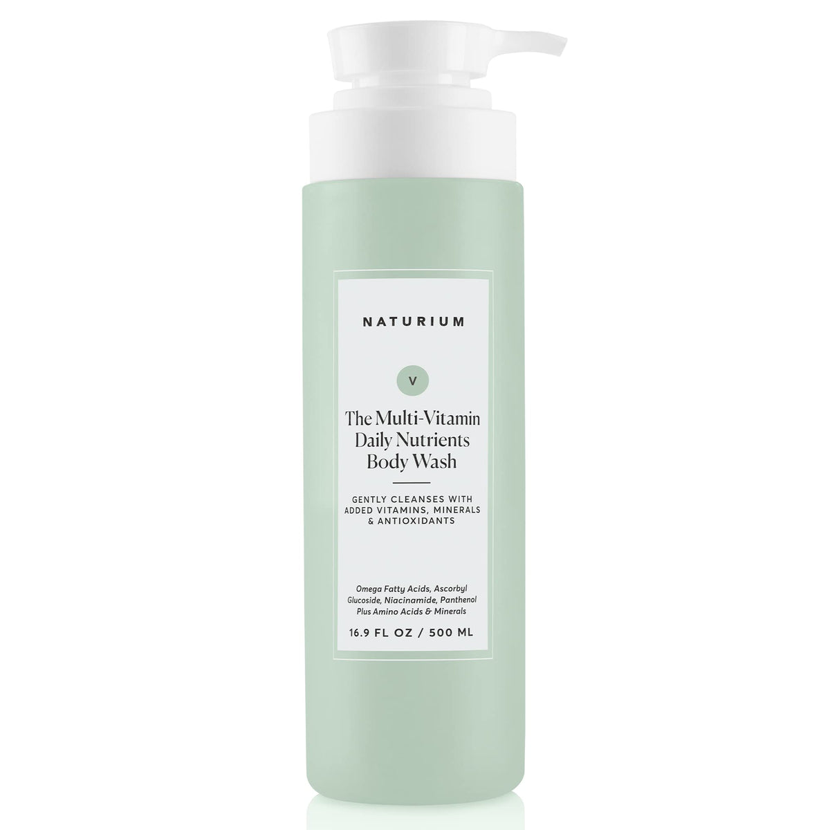 Naturium jabon corporal multi vitaminas en botella para limpieza diaria suave