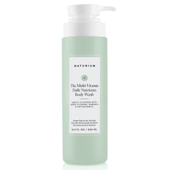 Naturium jabon corporal multi vitaminas en botella para limpieza diaria suave