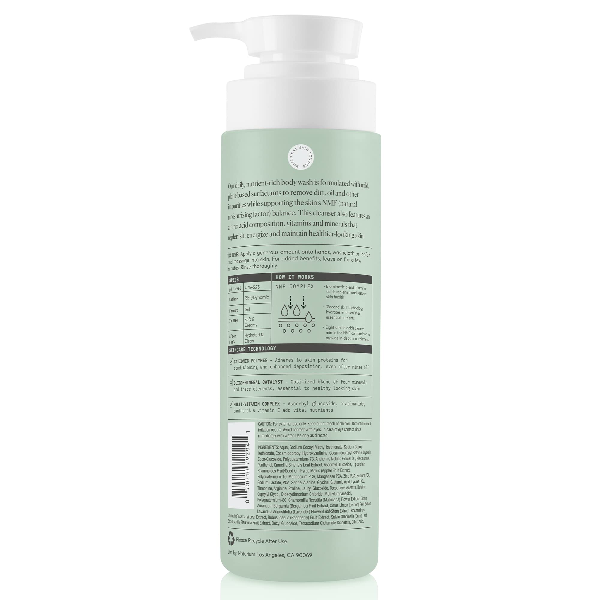 Naturium jabon corporal con textura cremosa que se siente suave al aplicar