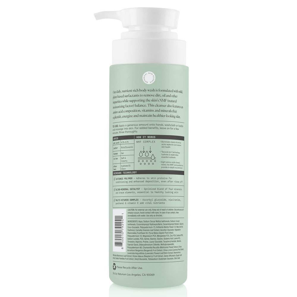 Naturium jabon corporal con textura cremosa que se siente suave al aplicar