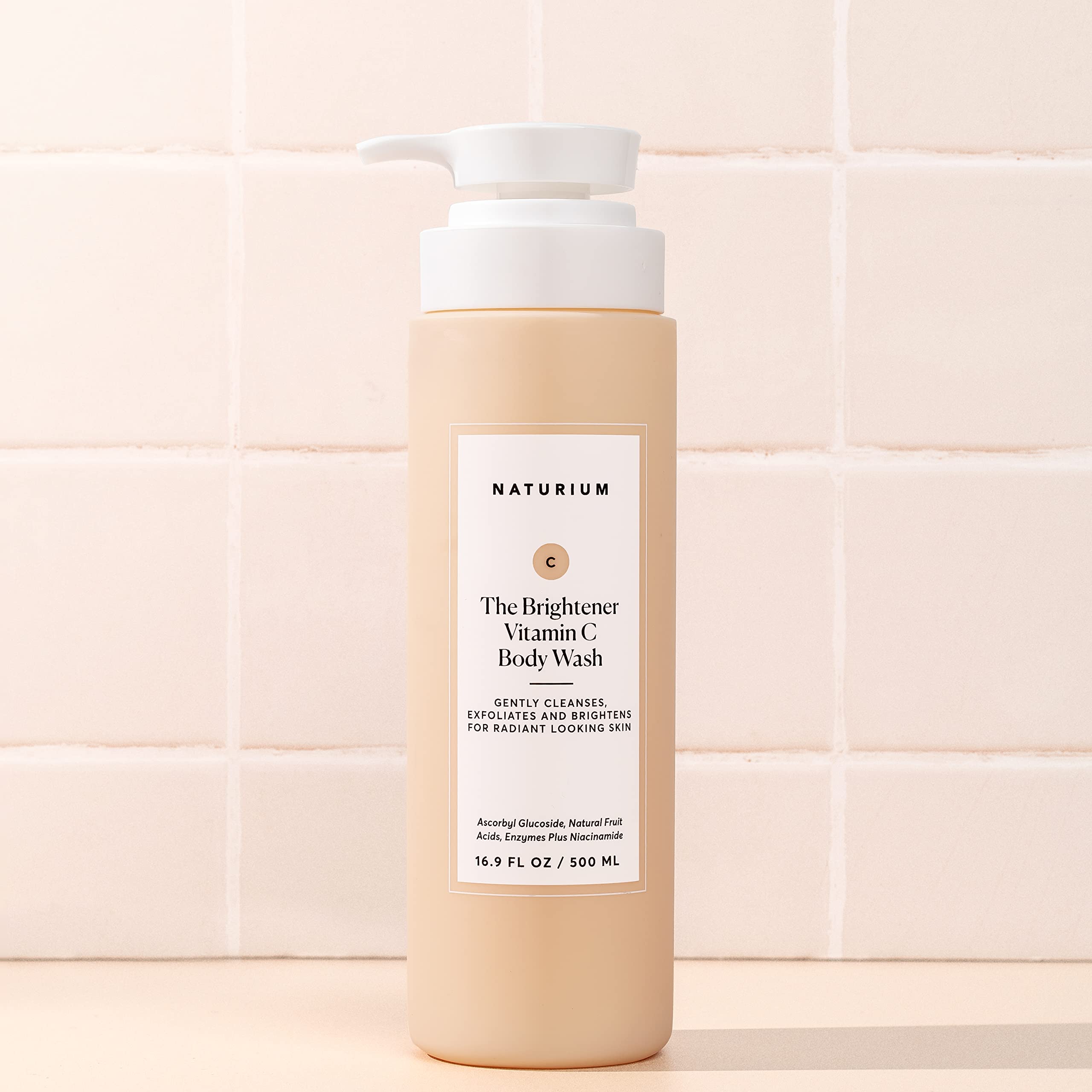 Naturium iluminador corporal de vitamina C, hecho en EE.UU., vegano