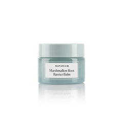 Naturium Marshmallow Root Barrier Balm jar shows rich hydration for dry skin