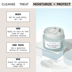 Naturium Marshmallow Root Barrier Balm texture close-up demonstrating creamy, soothing formula