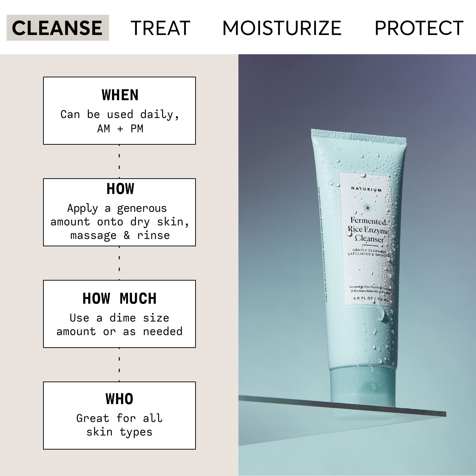 Naturium micropolvos biodegradables - polvo fino para exfoliación suave y sostenible.