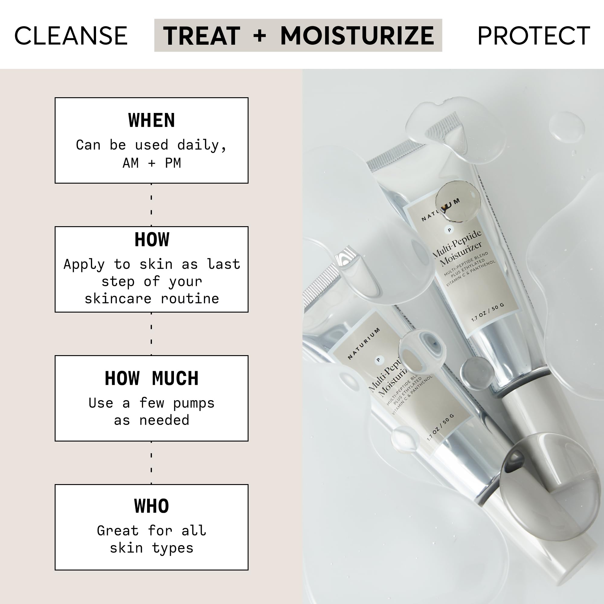 Close-up of texture reveals smoothing, comfortable skin feel after application.
