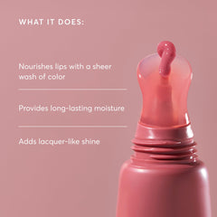 Naturium Phyto-Glow Bálsamo Labial brillo lacado para labios radiantes y de larga duración.