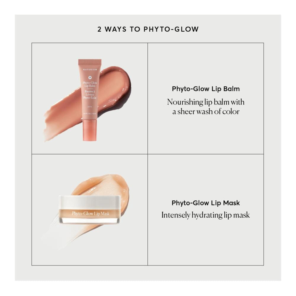 Naturium Phyto-Glow Lip Balm Latte with cupuacu butter for rich lip conditioning overnight.