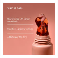 Naturium Phyto-Glow Lip Balm Latte swatch shows a sheer tint and glossy finish.